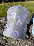 Just in Tropical Print Hat with White Just BMX Embroidered Logo