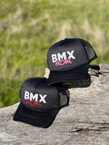 New RIM Black Valucap Foam Trucker Hat with Multicolor Sparkly BMX MOM logo