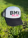 RIM Black White Valucap Foam Trucker Hat with Multicolor Sparkly BMX MOM logo