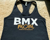 RIM Women's Tank TOP BMX Mom Black/White/Gold Bling