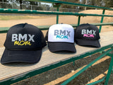 RIM Black White Valucap Foam Trucker Hat with Multicolor Sparkly BMX MOM logo