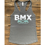 RIM Women's Tank TOP BMX Mom Grey/White/Teal Bling